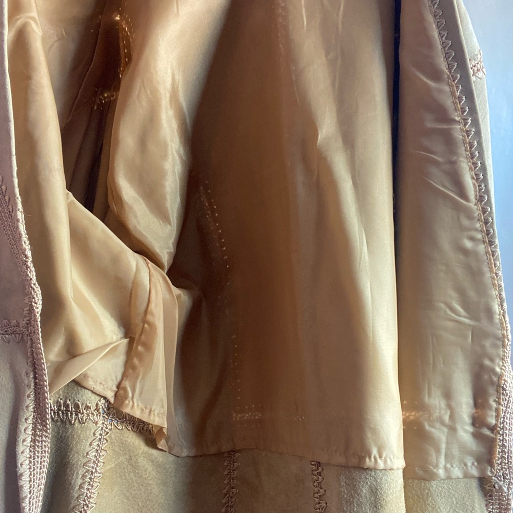 Beige leather patchwork jacket - Picture 12 of 13